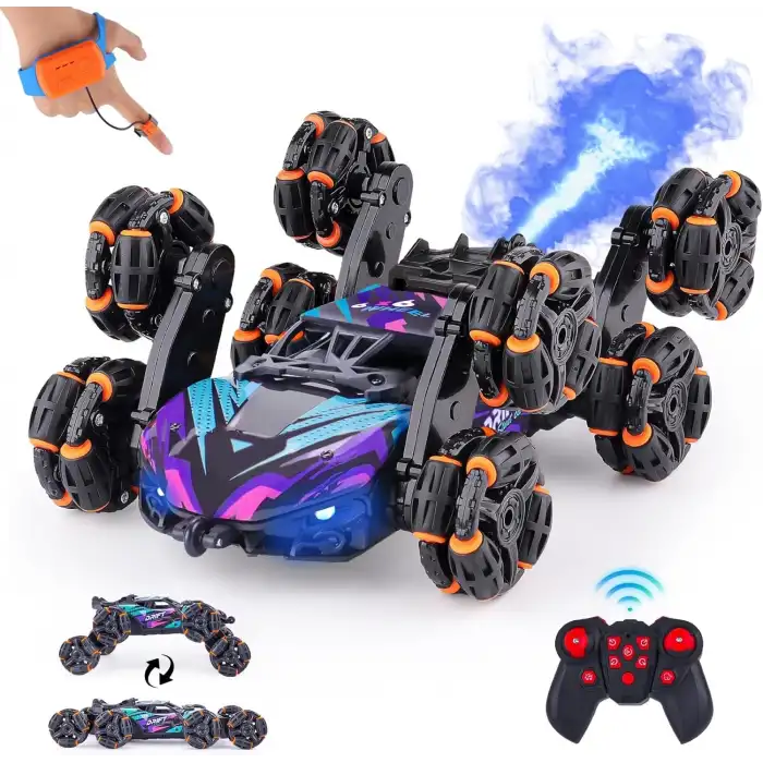 Nexbox Cool 8 Wheels El Kumandalı RC Akrobasi Araba Oyuncakları - Mor
