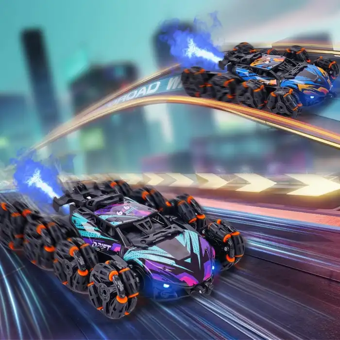 Nexbox Cool 8 Wheels El Kumandalı RC Akrobasi Araba Oyuncakları - Mor
