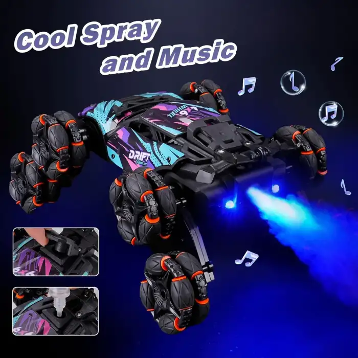 Nexbox Cool 8 Wheels El Kumandalı RC Akrobasi Araba Oyuncakları - Mor