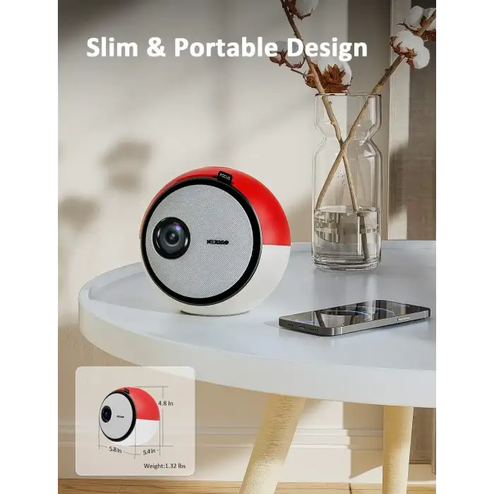 NexiGo Mini Taşınabilir Projektör, Çizgi Film için, Çocuklara Hediye