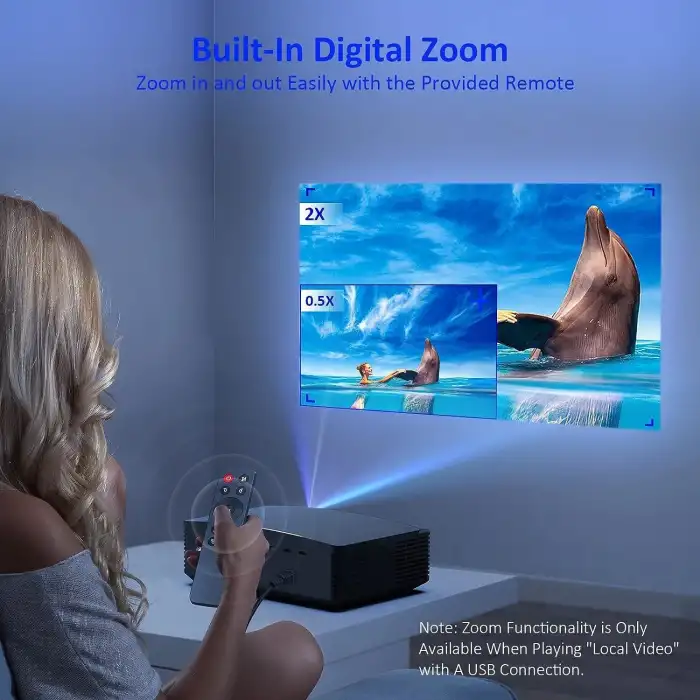 NexiGo PJ20 WiFi ve Bluetooth Özellikli Dış Mekan Film Projektörü