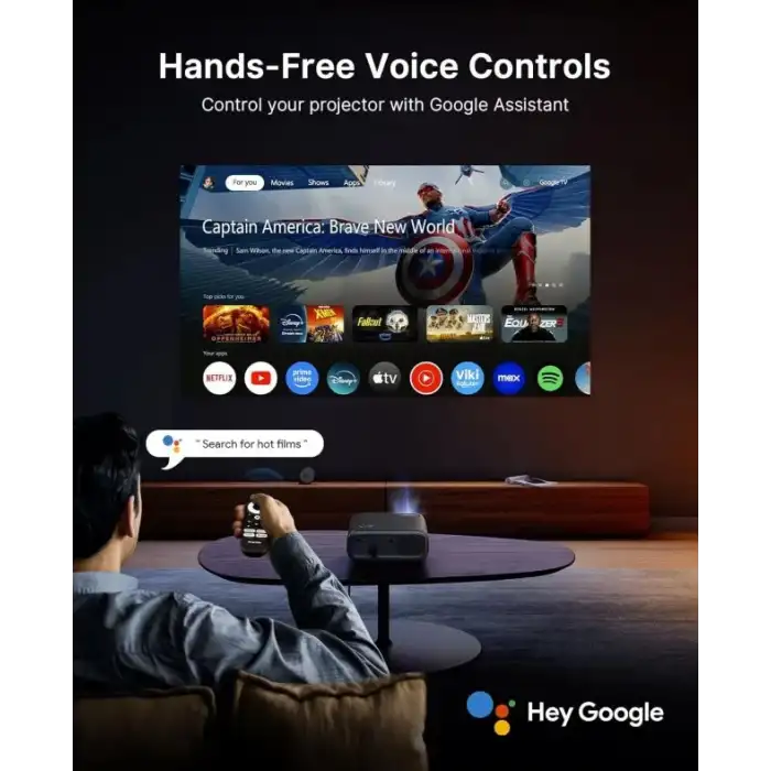 NexiGo PJ40 Ultra Dış Mekan Netflix Projektörü, 800 ANSI Lümen