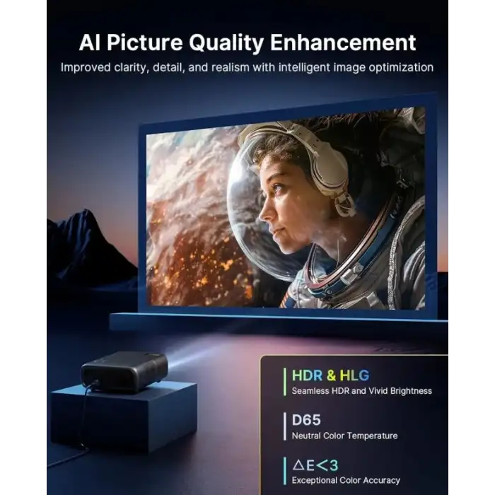 NexiGo PJ40 Ultra Dış Mekan Netflix Projektörü, 800 ANSI Lümen