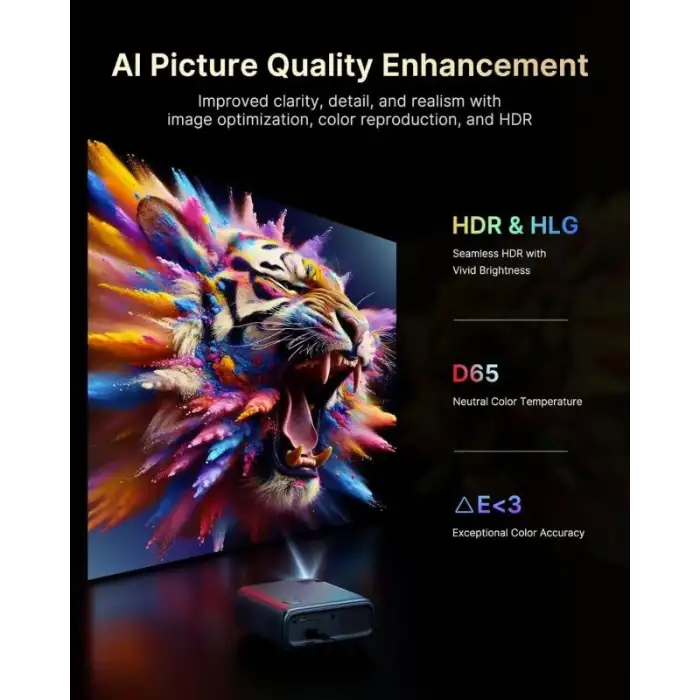 NexiGo PJ40 Ultra Dış Mekan Netflix Projektörü, 800 ANSI Lümen