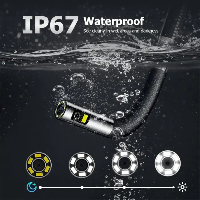 NIDAGE Çift Lensli İki Yönlü Endoskop Kamera 6.5mm - 1.6m Kablo