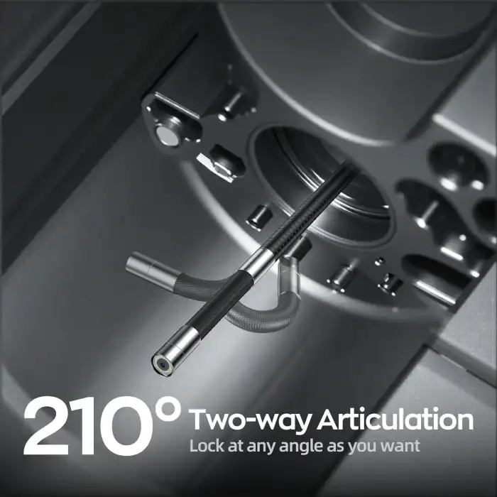 NIDAGE İki Yönlü Eklemli Boroskop - 7 Inc IPS Ekran - 6mm - 1.6m Kablo