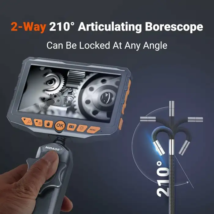 NIDAGE Muayene Kamerası, Eklemli Boroskop - 1.6 m Kablo