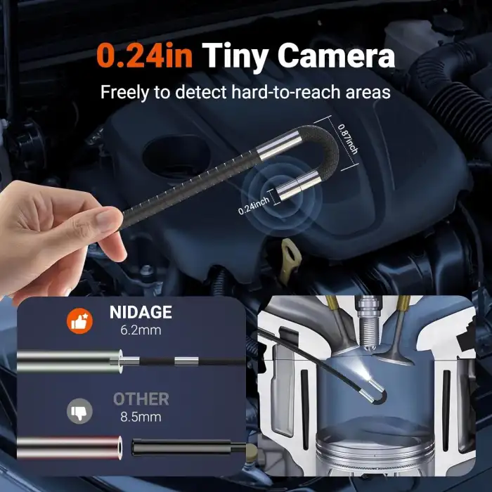 NIDAGE Muayene Kamerası, Eklemli Boroskop - 1.6 m Kablo