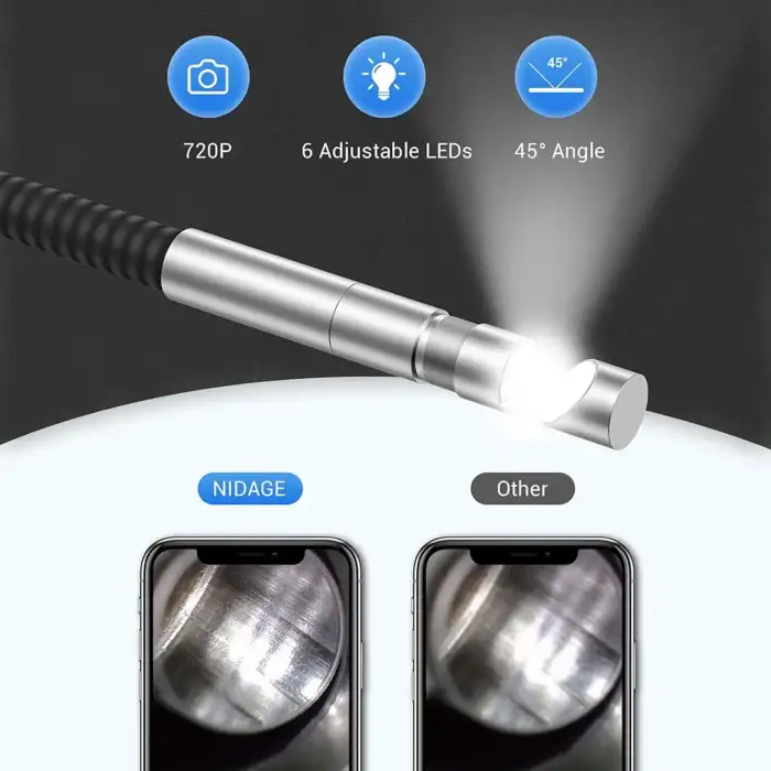 NIDAGE Namlu Deliği Temizleme Denetimleri için Yan Görüş Aynası - 1m