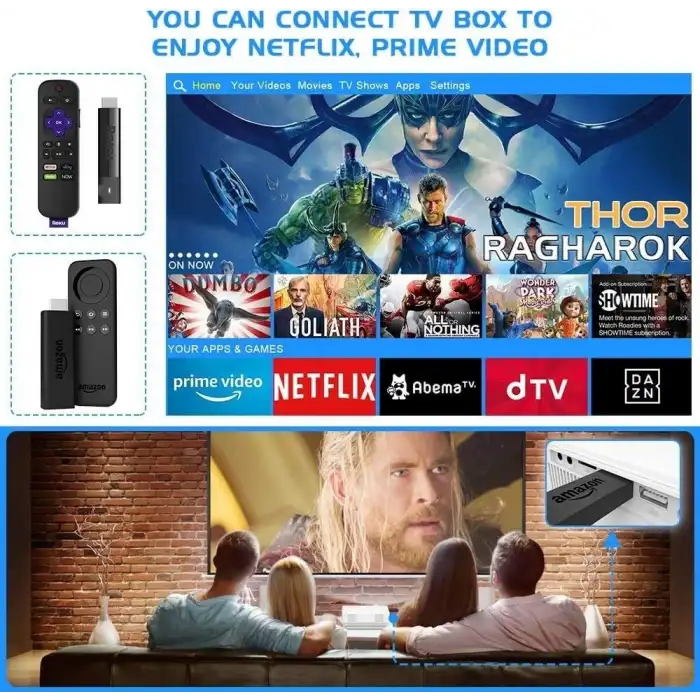 Nisoo WiFi ve Bluetooth Özellikli - Mini Film Projektörü, Ev Eğlencesi İçin 1080P Destekler