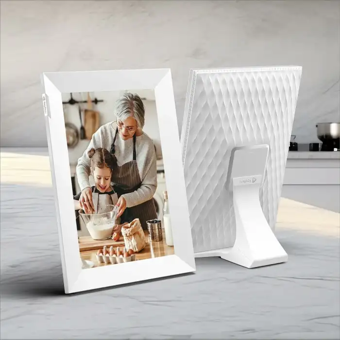 Nixplay 10.1 Inc Dijital Dokunmatik Ekran Resim Çerçevesi - Beyaz