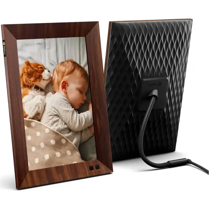 Nixplay 10.1 Inc WiFi Özellikli Akıllı Dijital Resim Çerçevesi (W10F) - Ahşap Efekti