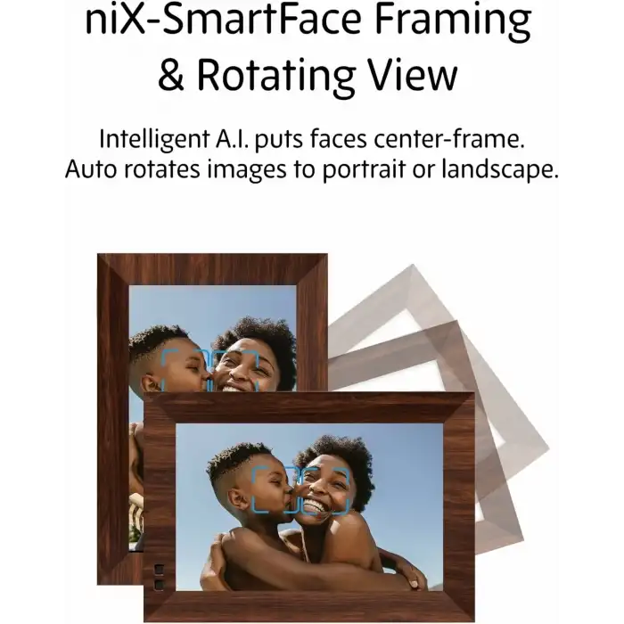 Nixplay 10.1 Inc WiFi Özellikli Akıllı Dijital Resim Çerçevesi (W10F) - Ahşap Efekti