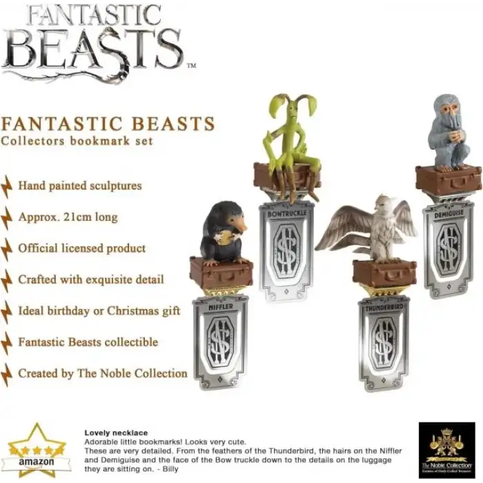 Noble Collection Fantastik Canavarlar Kitap Ayracı Seti