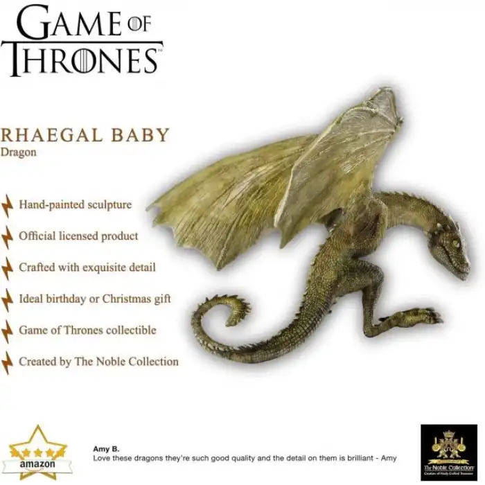 Noble Collection Game of Thrones Rhaegal Ejderha Heykeli
