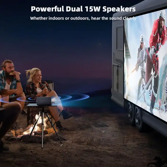 OmniStar L80 4K Projektör WiFi ve Bluetooth, 1500 ANSI Lümen Yerel 1080P