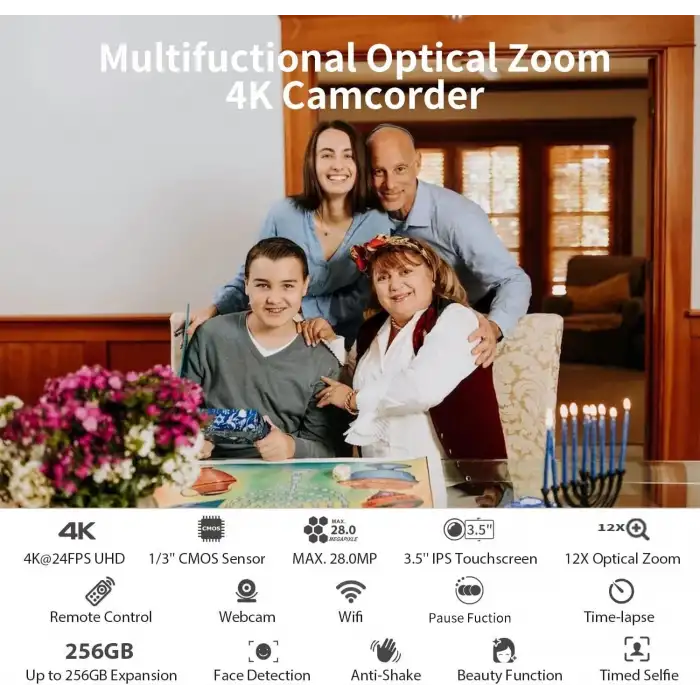 ORDRO AX65 FHD 60FPS Canlı Yayın Video Kamera 4K