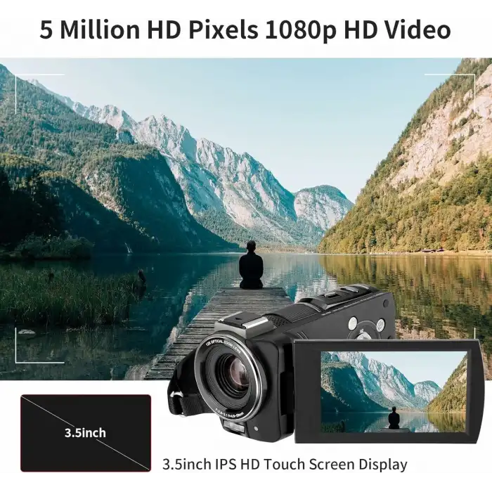 ORDRO AX65 WiFi UHD Video Kamera 3.5 Inc IPS Dokunmatik Ekran