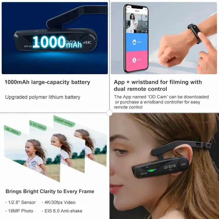 ORDRO EP6 Plus Başa Monte 4K Video Kamera