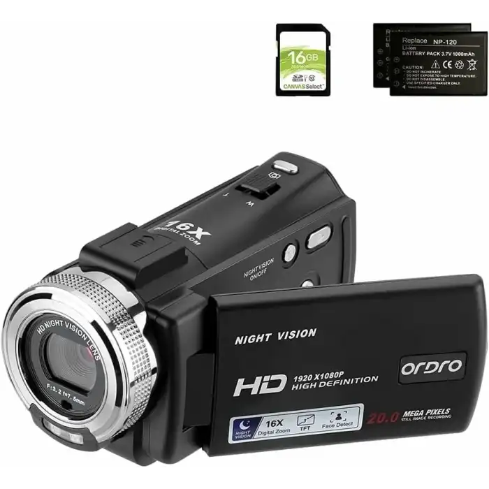 ORDRO HDV-V12 HD 1080P Video Kamera Kaydedici