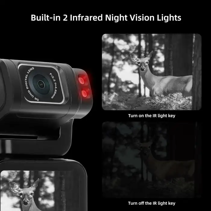 ORDRO Kamera 5K 56MP Video Kamera WiFi IR Gece Görüşlü Vlogging Kamera