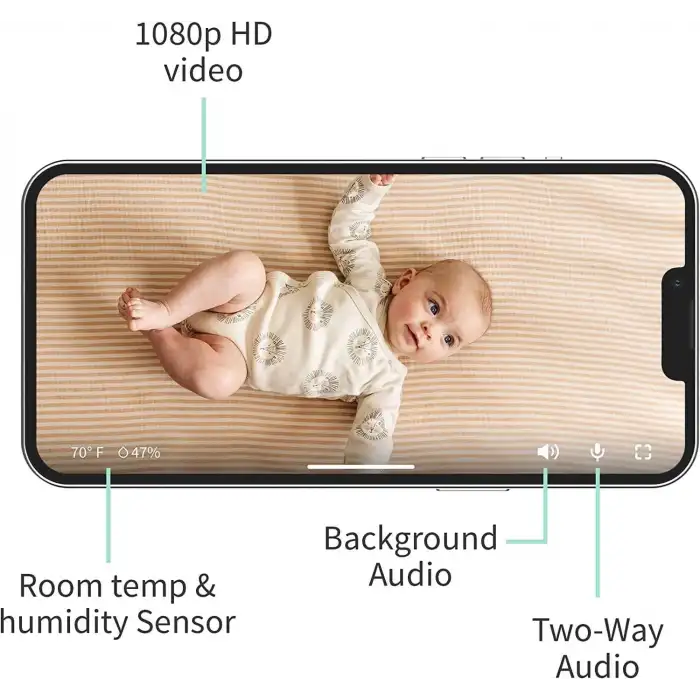 Owlet Cam 2 - Kameralı ve Sesli Video Bebek Monitörü - Gül Kurusu
