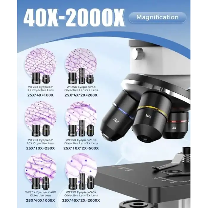 PalliPartners 100X-2000X Bileşik Mikroskop