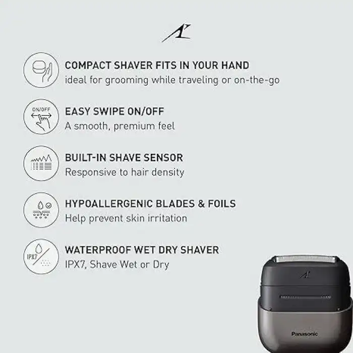 Panasonic Swipe Right 3 Bıçak Unisex Şarjlı Tıraş Makinesi Kuru/Islak ES-CM3A-W -Siyah