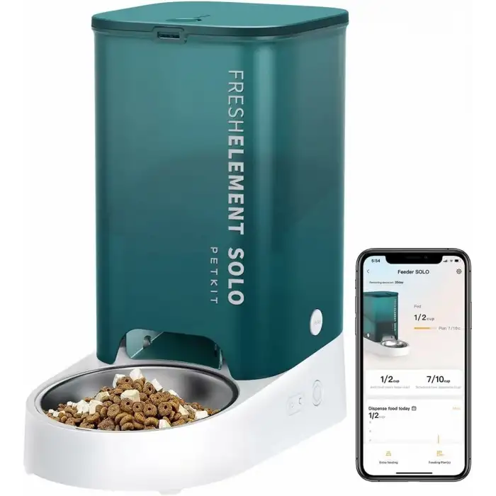 PETKIT Otomatik WiFi, Uzaktan Kedi Besleme ve İzleme - Yeşil