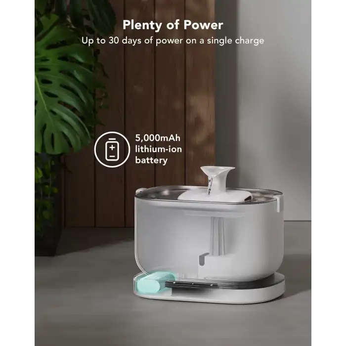 PETLIBRO Evcil Hayvan Çeşmesi Kablosuz Pille Çalışan - Beyaz