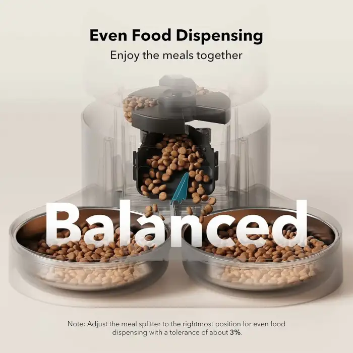 PETLIBRO İki Kedi ve Köpek İçin Otomatik Kedi Maması Dispenseri 5L - Siyah