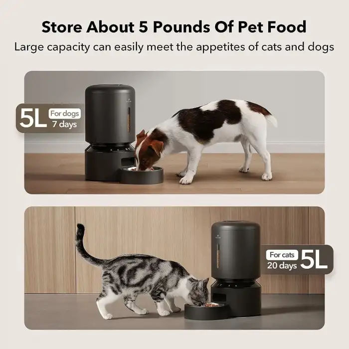 PETLIBRO Otomatik Kedi Maması Dispenseri, 5G WiFi - Siyah