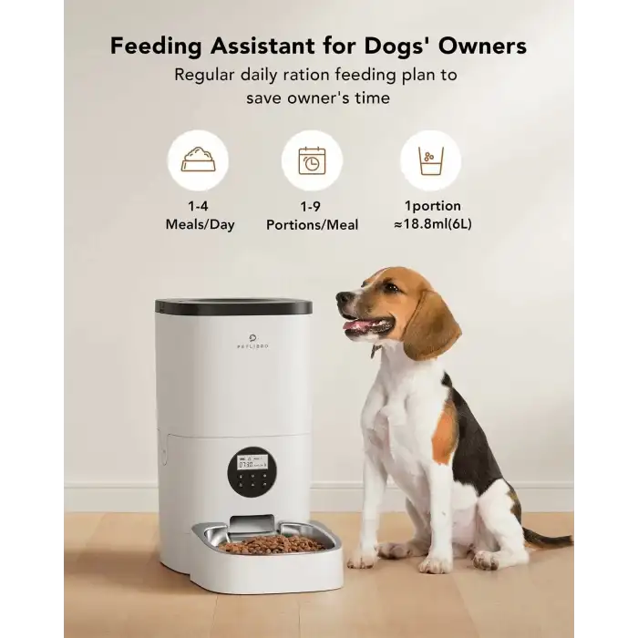 PETLIBRO Özel Besleme Programıyla, Otomatik Maması Dağıtıcısı 6L - Beyaz
