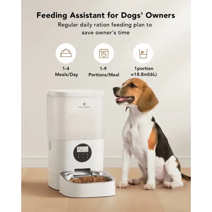 PETLIBRO Özel Besleme Programıyla, Otomatik Maması Dağıtıcısı 6L - Şeffaf