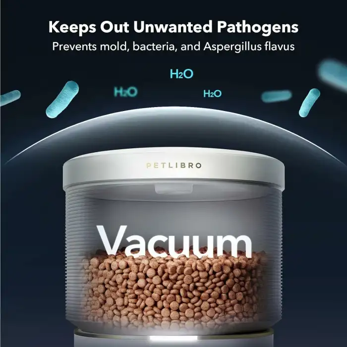 PETLIBRO Vakumlu Otomatik Kedi Besleyiciler, 8L/34 Bardak - Beyaz