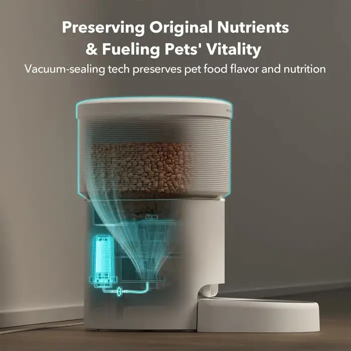 PETLIBRO Vakumlu Otomatik Kedi Besleyiciler, 8L/34 Bardak - Beyaz