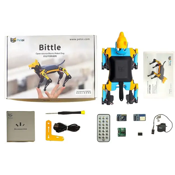 Petoi Bittle Robot Köpek STEM Kiti (Monte Edilmiş) Kodlama Robot Kit