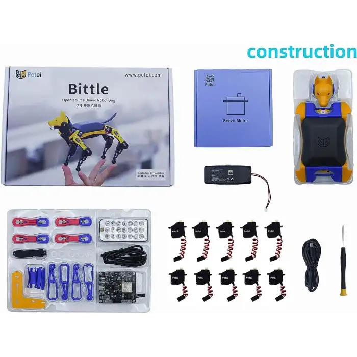 Petoi Robot Köpek Bittle X (İnşaat) Robotik Kiti Ses kontrolü
