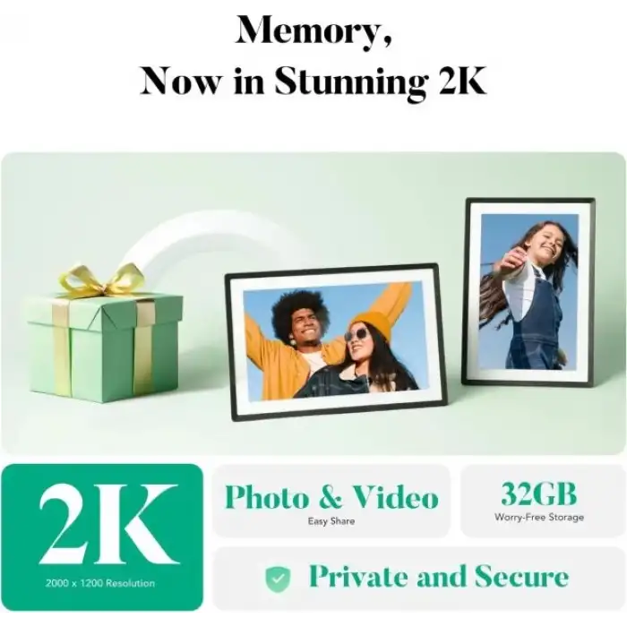 Pexar by Lexar 2K Çözünürlüklü Üstün Dijital Resim Çerçevesi