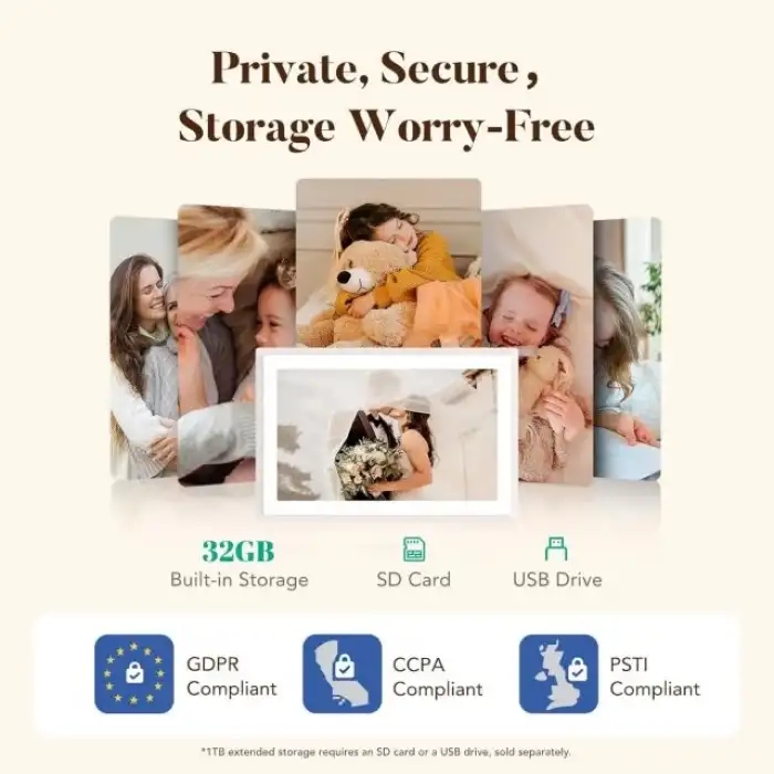 Pexar by Lexar Parlama Önleyici Dokunmatik Ekranlı Dijital Resim Çerçevesi