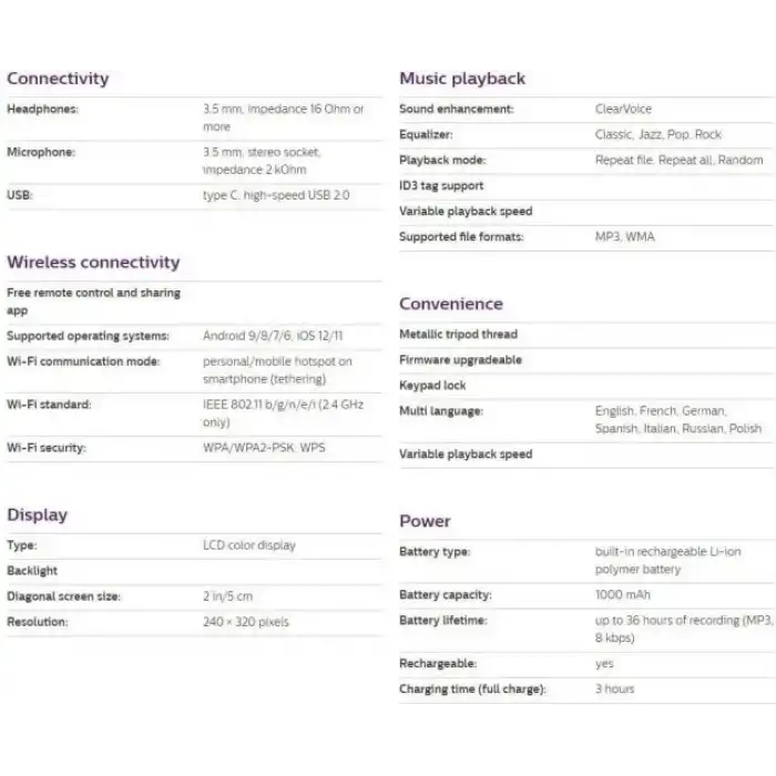 PHILIPS DVT8110 Ses Tracer Dijital