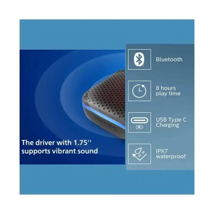 PHILIPS IPX7 Kablosuz Bluetooth 5.0 Hoparlör