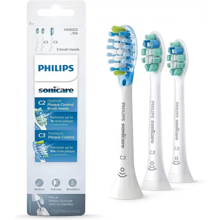 Philips Sonicare Diş Fırçası Başlıkları, C3 Premium ve C2 Optimal - HX9023/69