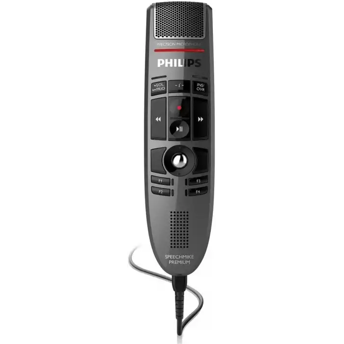 Philips SpeechMike Premium Dikte USB Mikrofon, Basmalı Düğme