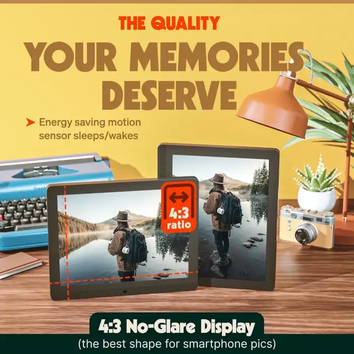 Pix-Star 15 Inc WiFi Dijital Resim Çerçevesi - Video ve Fotoğrafları Paylaşın