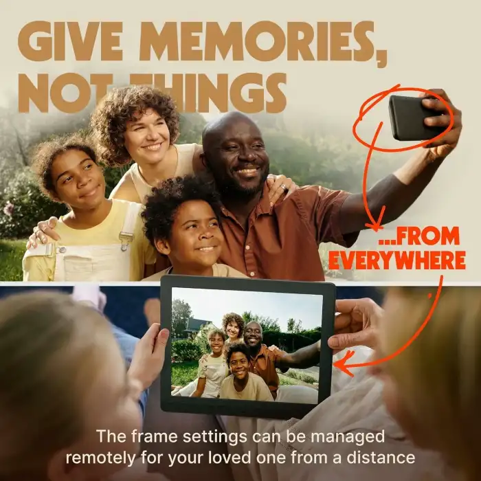 Pix-Star 15 Inc WiFi Dijital Resim Çerçevesi - Video ve Fotoğrafları Paylaşın