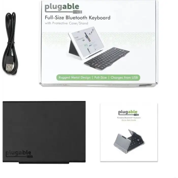 Plugable Katlanabilir Tam Boyutlu Bluetooth Klavye