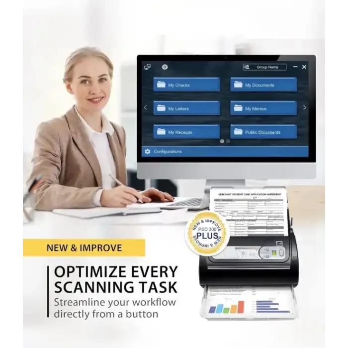 Plustek PSD300 Plus ADFli Belge Tarayıcı