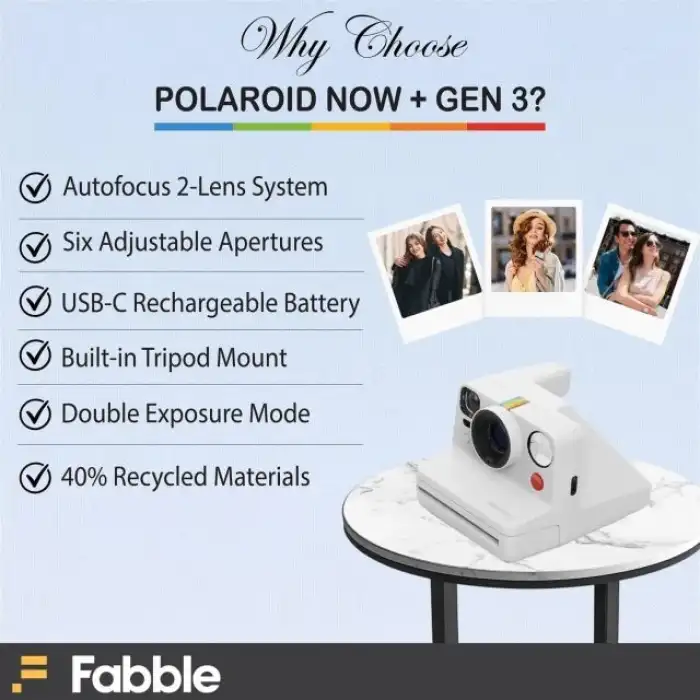 Polaroid Now+ 2. Nesil I-Tipi Anında Filmli Bluetooth Kamera