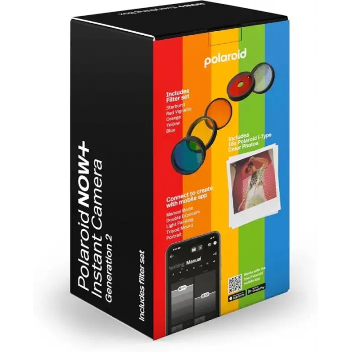 Polaroid Now+ Gen2 Kamera + Film Paketi - 16 Fotoğraf (6250)